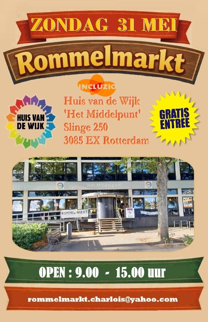 Rommelmarkt Rotterdam Zuidwijk 31 mei, naast metro Slinge, Eén persoon