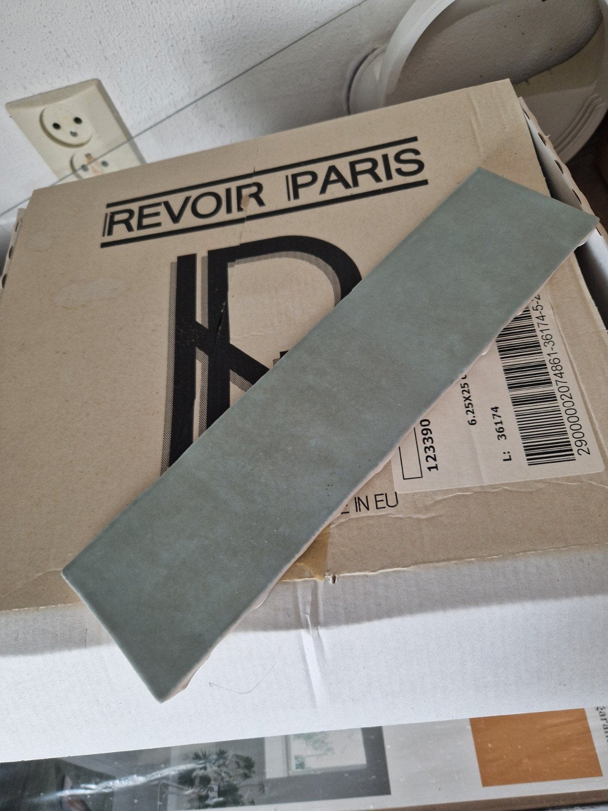Groene Revoir Paris wandtegeltjes, Ophalen, Minder dan 20 cm, Minder dan 20 cm, Minder dan 5 m²