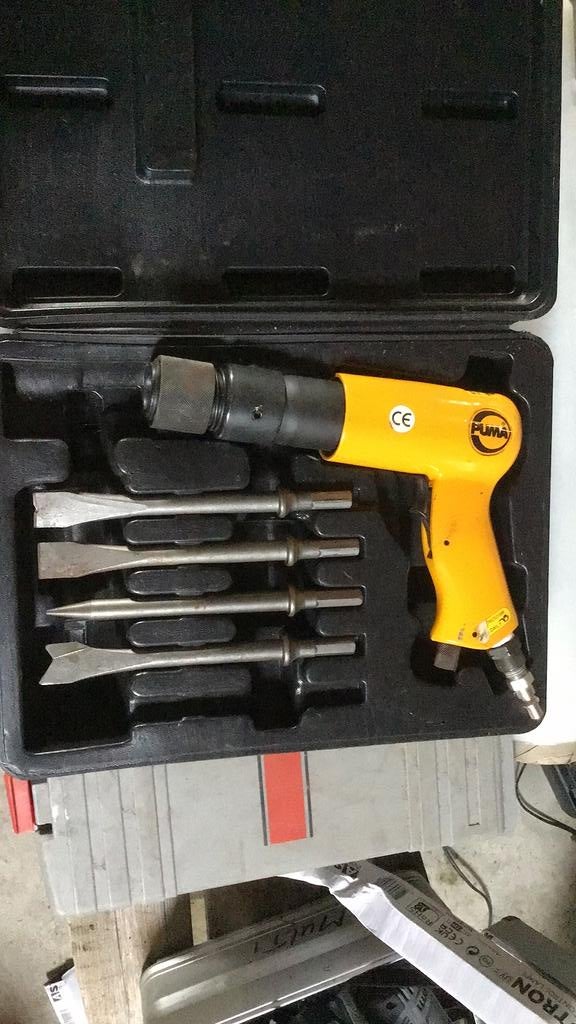 Pneumatische Lucht hamer met beitels, Ophalen, Gebruikt
