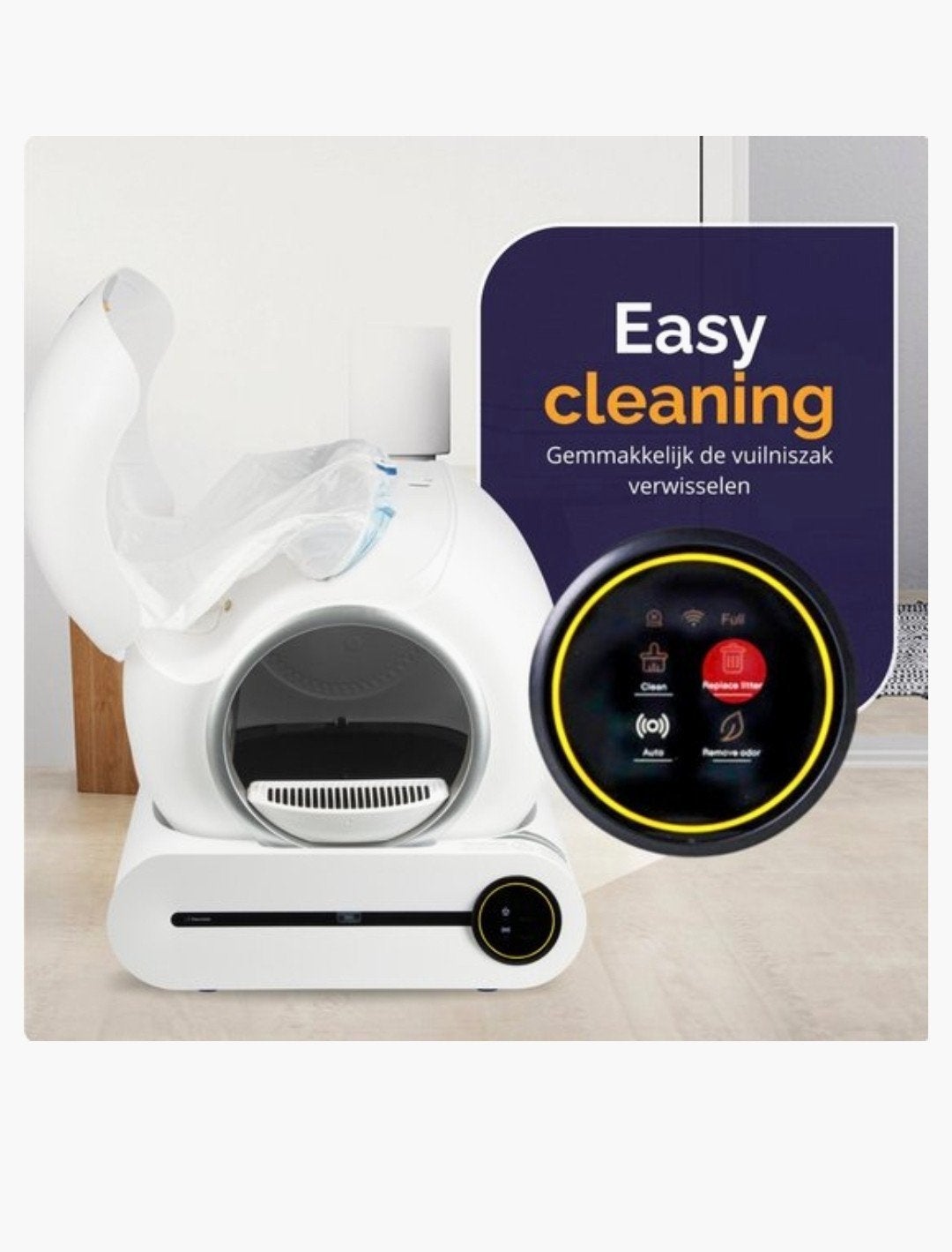 4voeter automatische kattenbak, Ophalen, Zelfreinigend, Zo goed als nieuw, Open