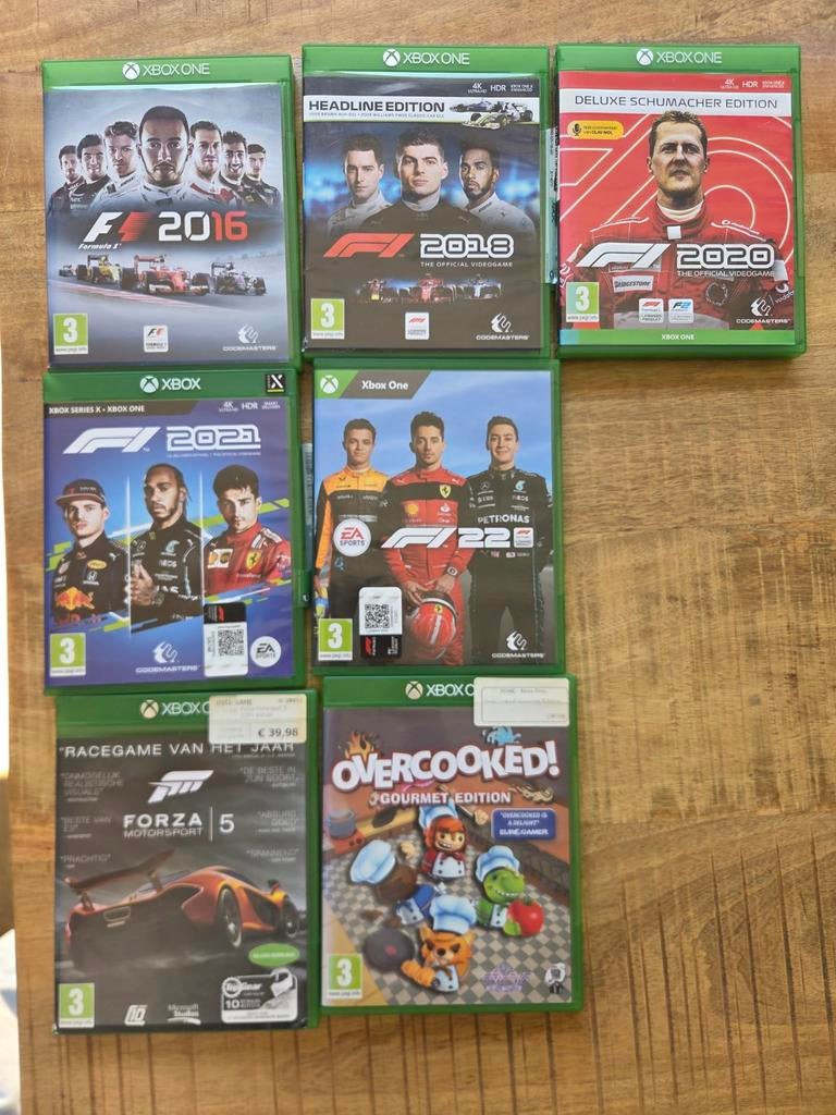 Xbox One/Series X games: F1, Forza, Overcooked, Ophalen, Gebruikt, 1 speler, Racen en Vliegen