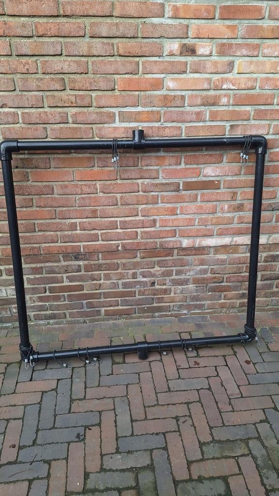 Stevig spandoekframe van zwart gecoate buizen, Ophalen of Verzenden