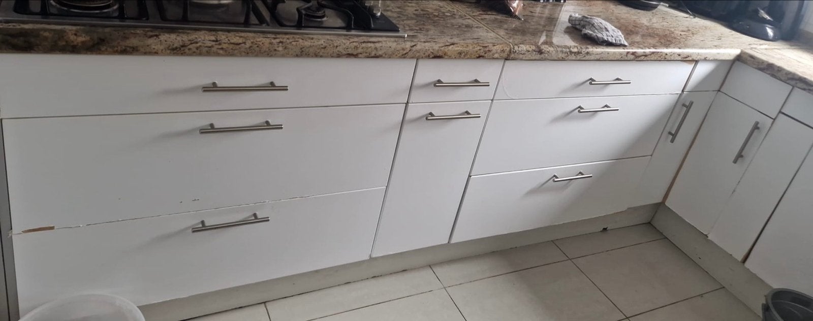 Keuken, Ophalen, Gebruikt, Wit, Hoekkeuken