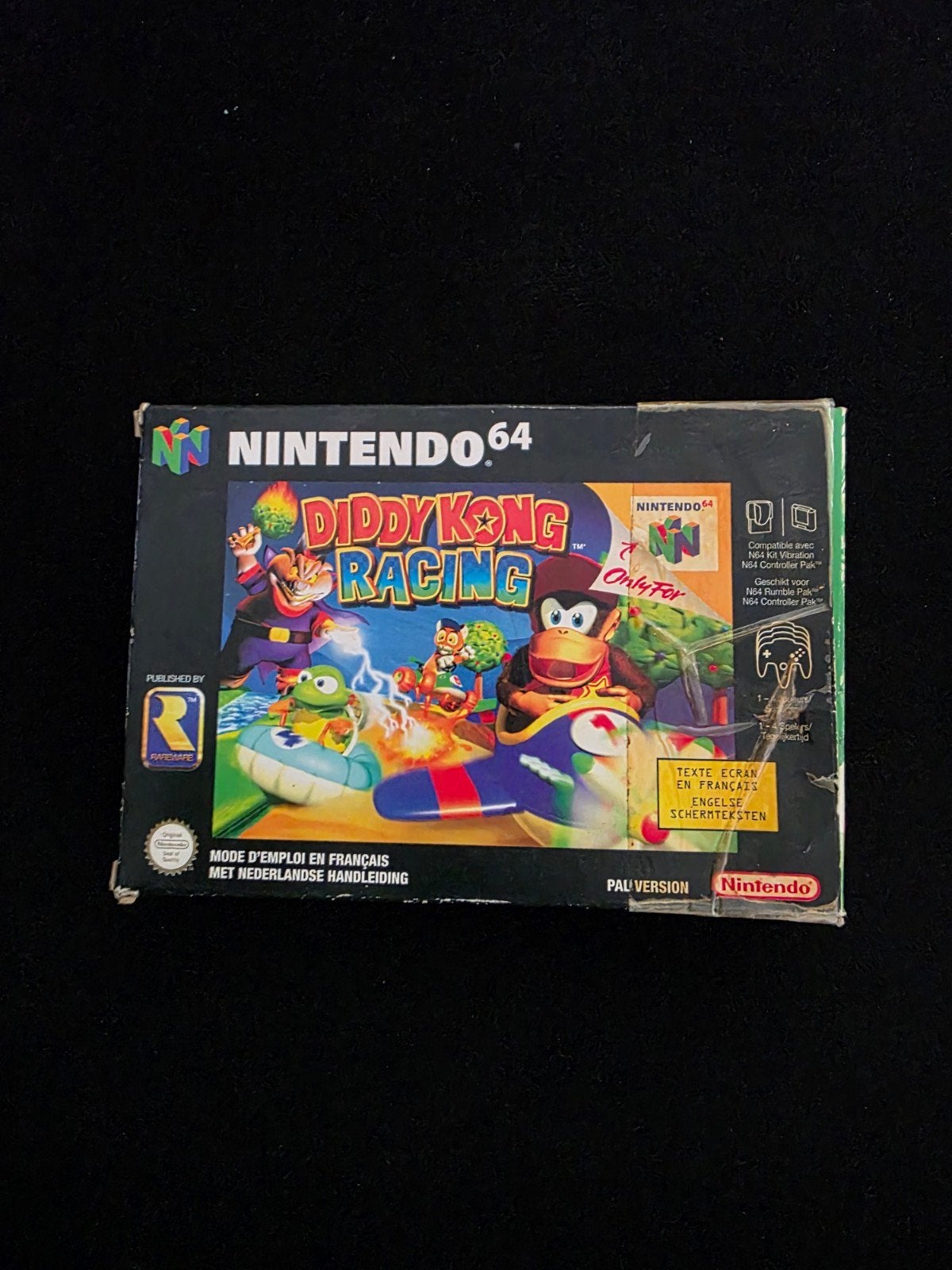 Diddy Kong Racing Nintendo 64 (N64) PAL - Compleet in doos, Gebruikt, Racen en Vliegen, 2 spelers, Eén computer