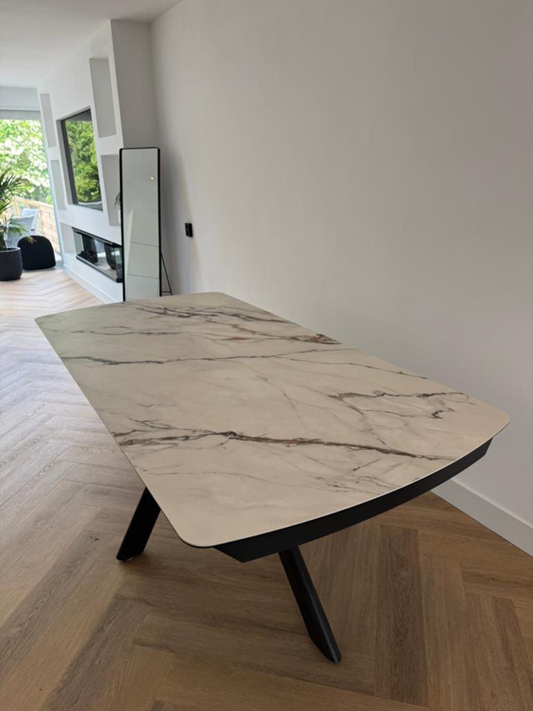 Henders & Hazel Vegas Tafel 200 cm | Keramiek Marmerlook, Ophalen, Nieuw