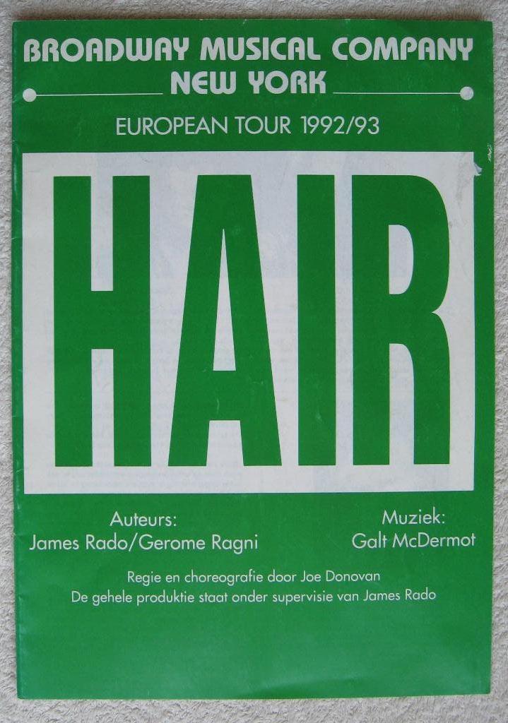 Musical Hair Tekst pocket & Programma boekje (Engels/Duits), Ophalen of Verzenden, Gebruikt, Boek, Tijdschrift of Artikel
