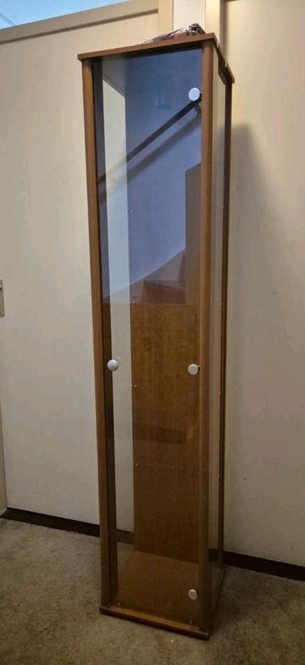 Vitrinekast met lichtpunt, Ophalen, 50 tot 100 cm, Glas, 150 tot 200 cm