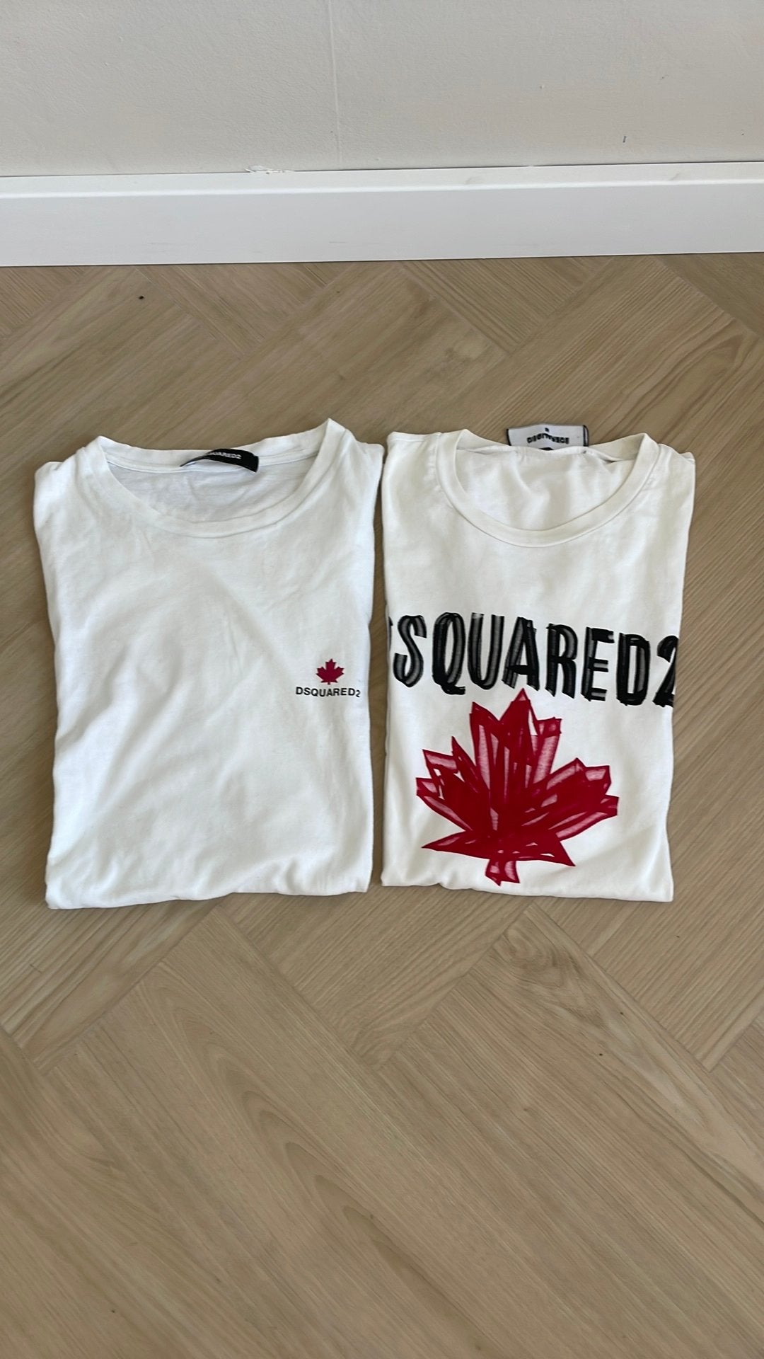 Dsquared2 T-shirts - Set van 2, Ophalen of Verzenden, Zo goed als nieuw, Overige maten, Wit