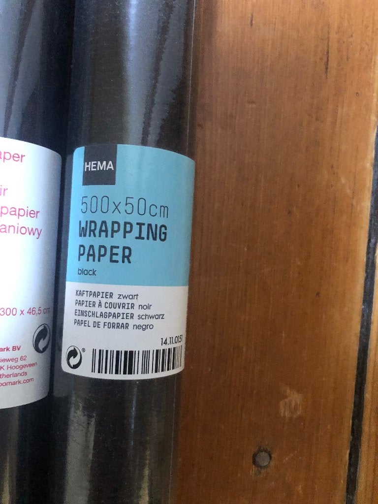 Nieuw 3 rollen kaftpapier zwart, Ophalen of Verzenden, Nieuw