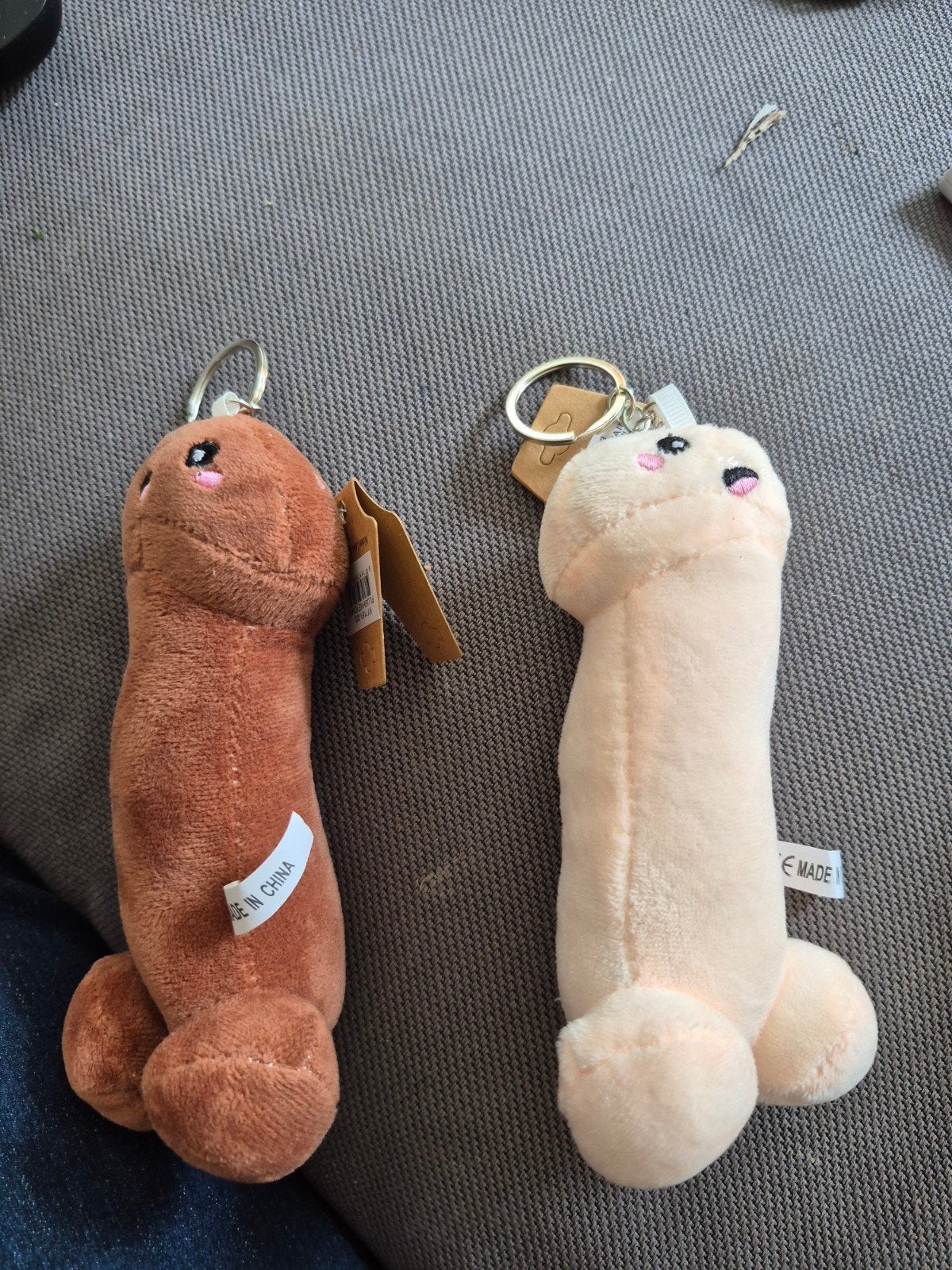 Grappige sleutelhanger pluche penis set., Verzamelen, Ophalen of Verzenden, Nieuw, Knuffel of Figuurtje