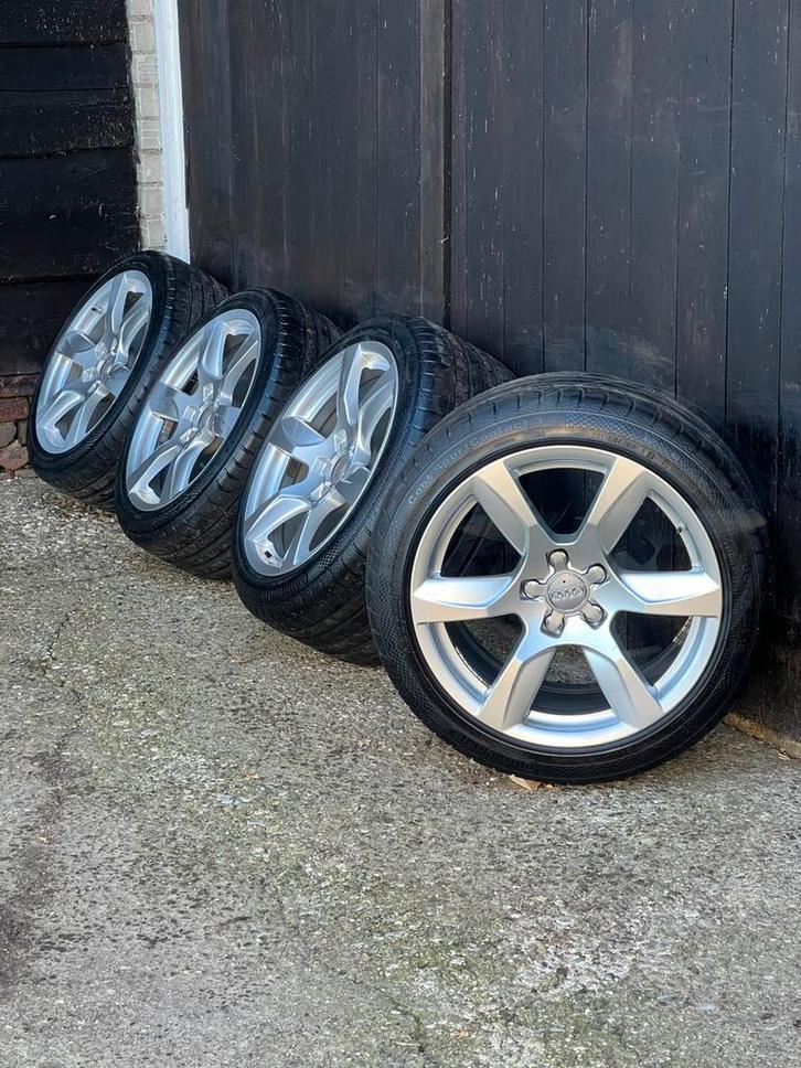 Originele Audi R8 velgen a4 a5 tpms 18? zomer set 7mm contin, Auto-onderdelen, Niet ingevuld, 18 inch, Gebruikt, 285 mm