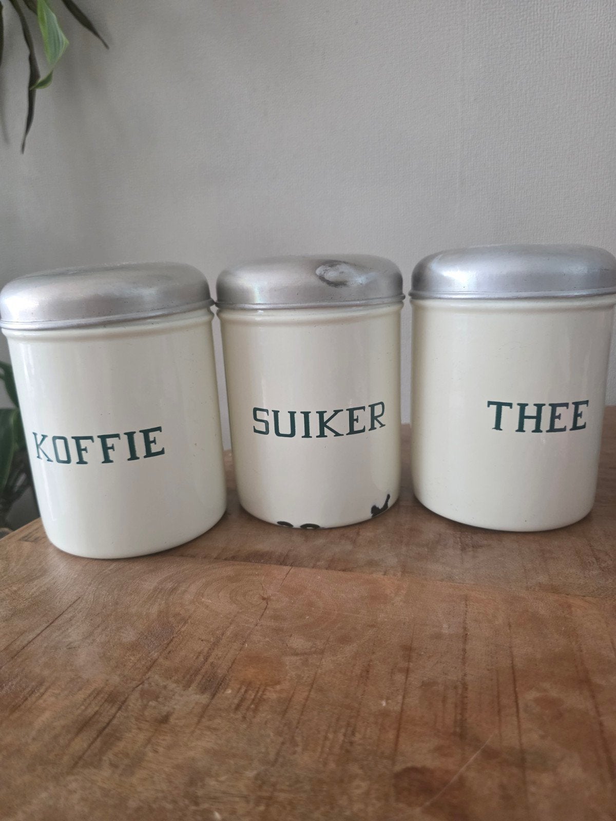 Vintage voorraadpotten: Koffie, Suiker, Thee, Ophalen of Verzenden