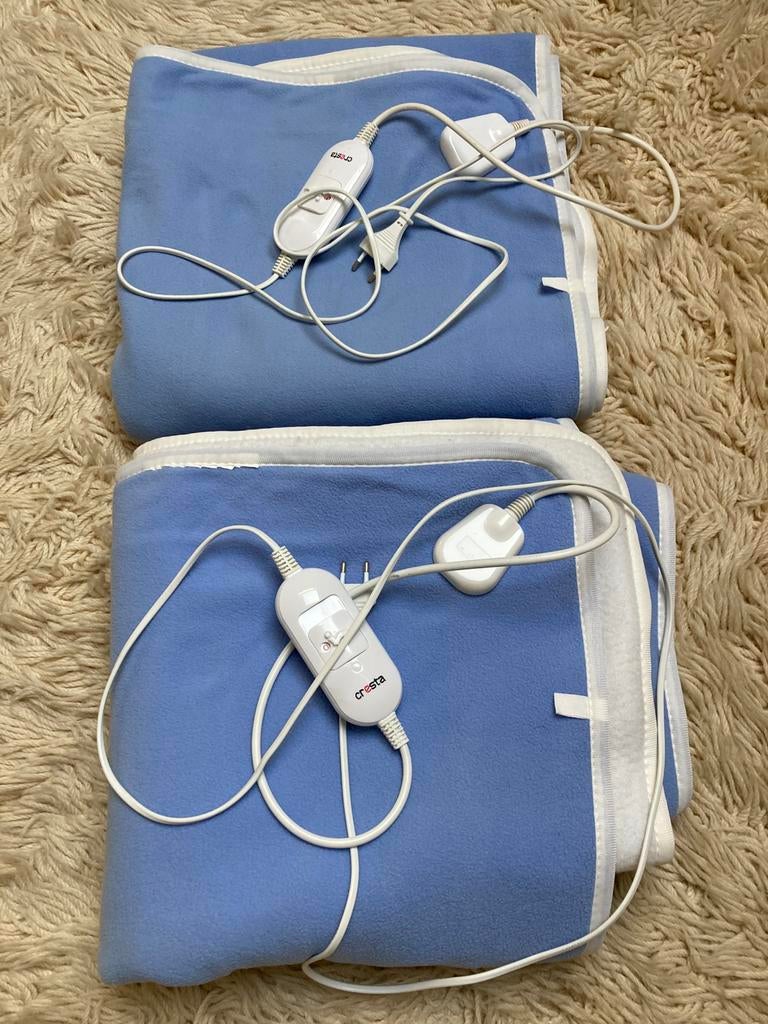 2 Electrische dekens  (1 pers), Ophalen, Eenpersoons, Blauw, Overige typen