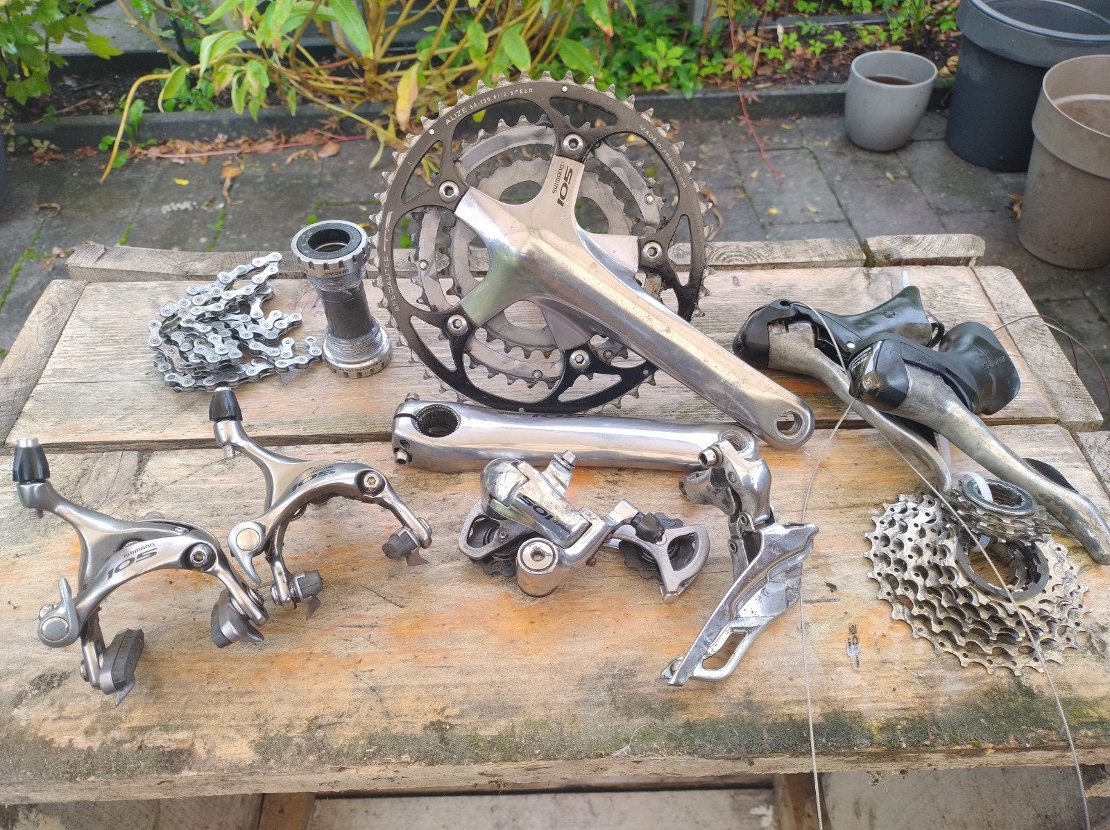 Shimano 105 Groepset 5600 3x9, Gebruikt, Ophalen of Verzenden, Gravelbike, Aluminium