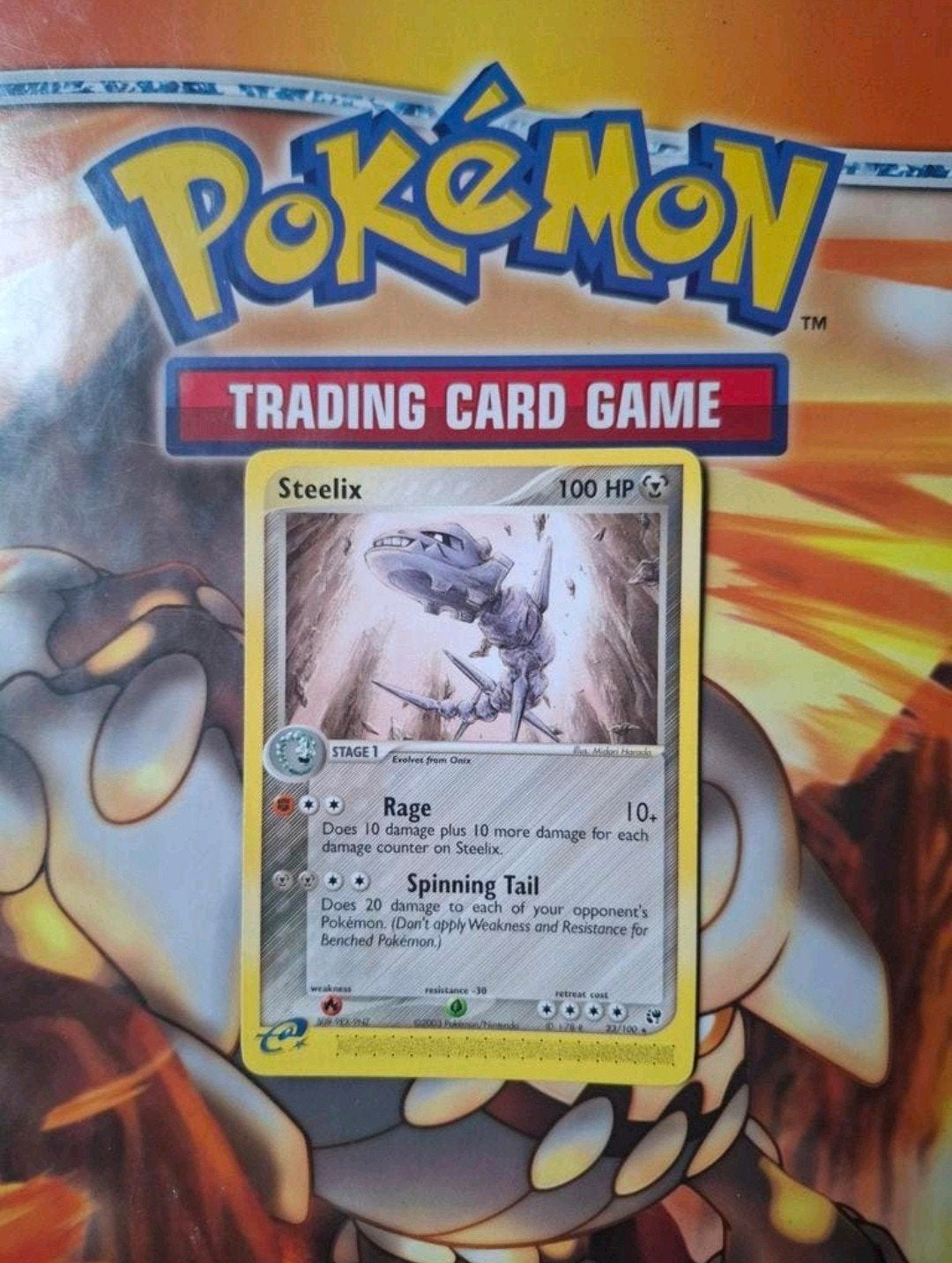 Steelix 23/100 rare Ex Sandstorm pokemon kaart, Ophalen of Verzenden, Gebruikt, Losse kaart