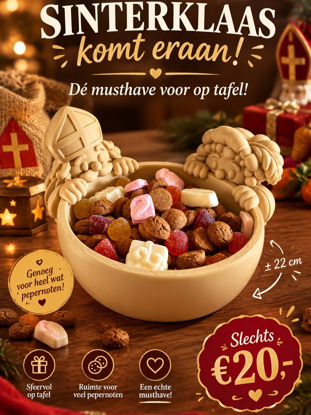 Pepernoten schaal, Diversen, Ophalen of Verzenden, Nieuw