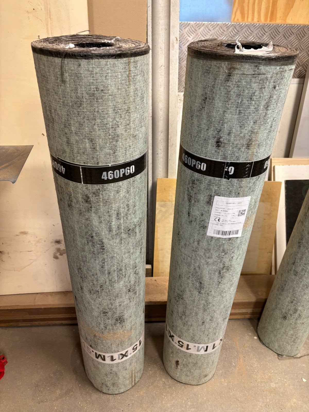 2x 15 mtr bitumen filt onderlaag, Ophalen, Overige materialen, Zwart, Nieuw