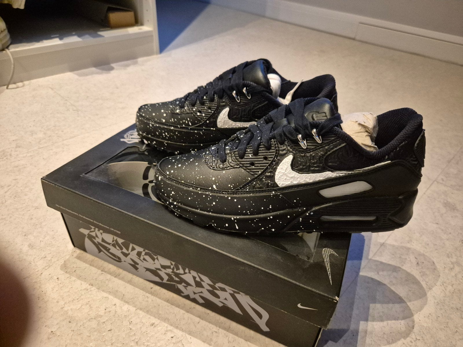 Slawn x Nike Air Max 90 Black, Zwart, Nike, Nieuw, Ophalen of Verzenden