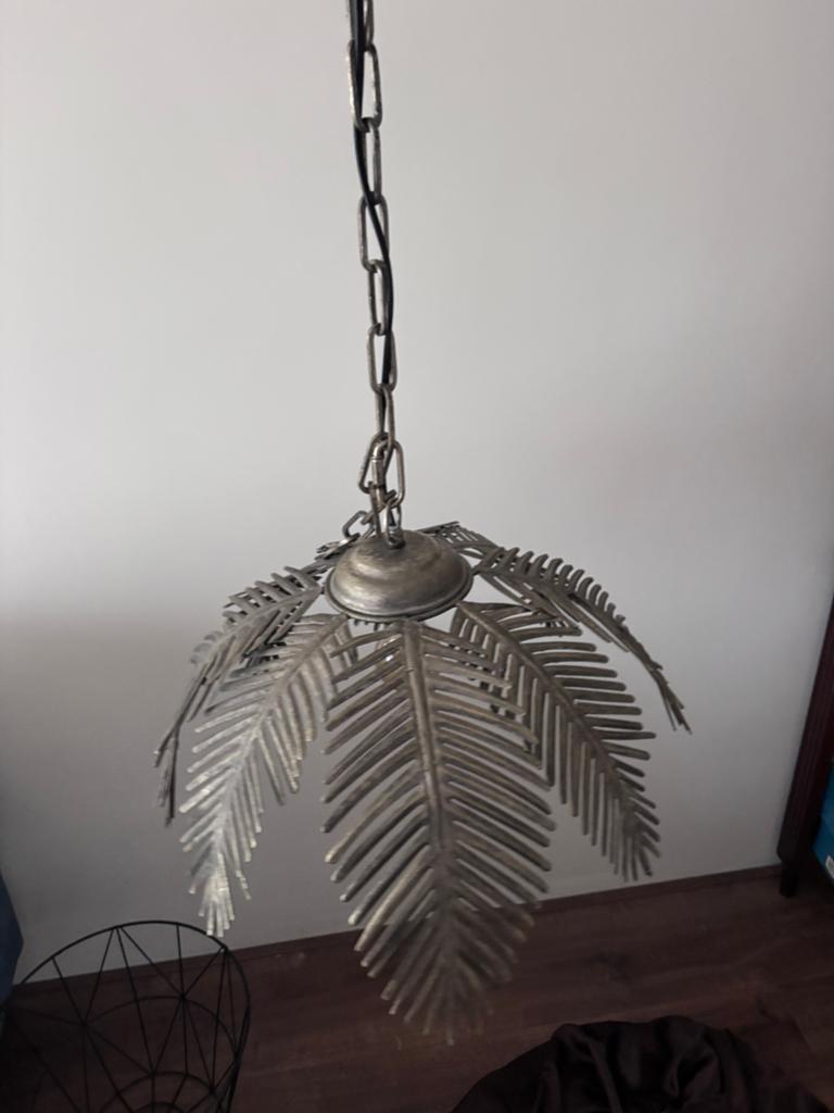Prachtige hanglamp in palmblad design, Ophalen, Gebruikt, Metaal