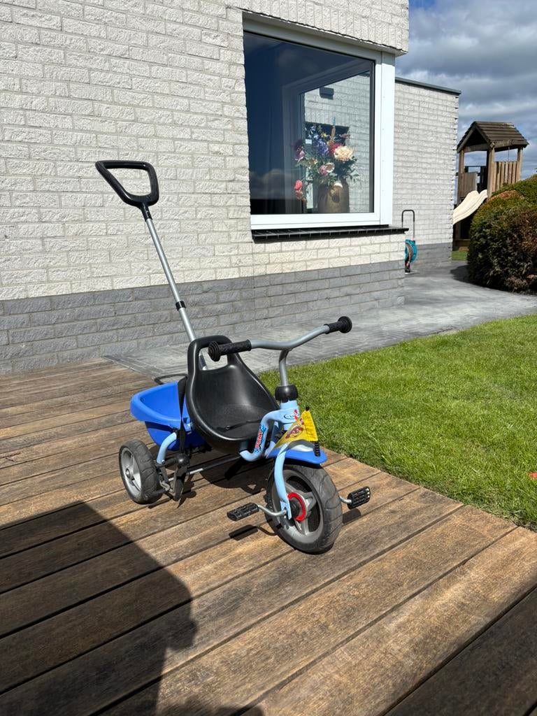 Puky driewieler met duwstang en trappers fietsje loopfiets, Ophalen, Zo goed als nieuw, Duwstang