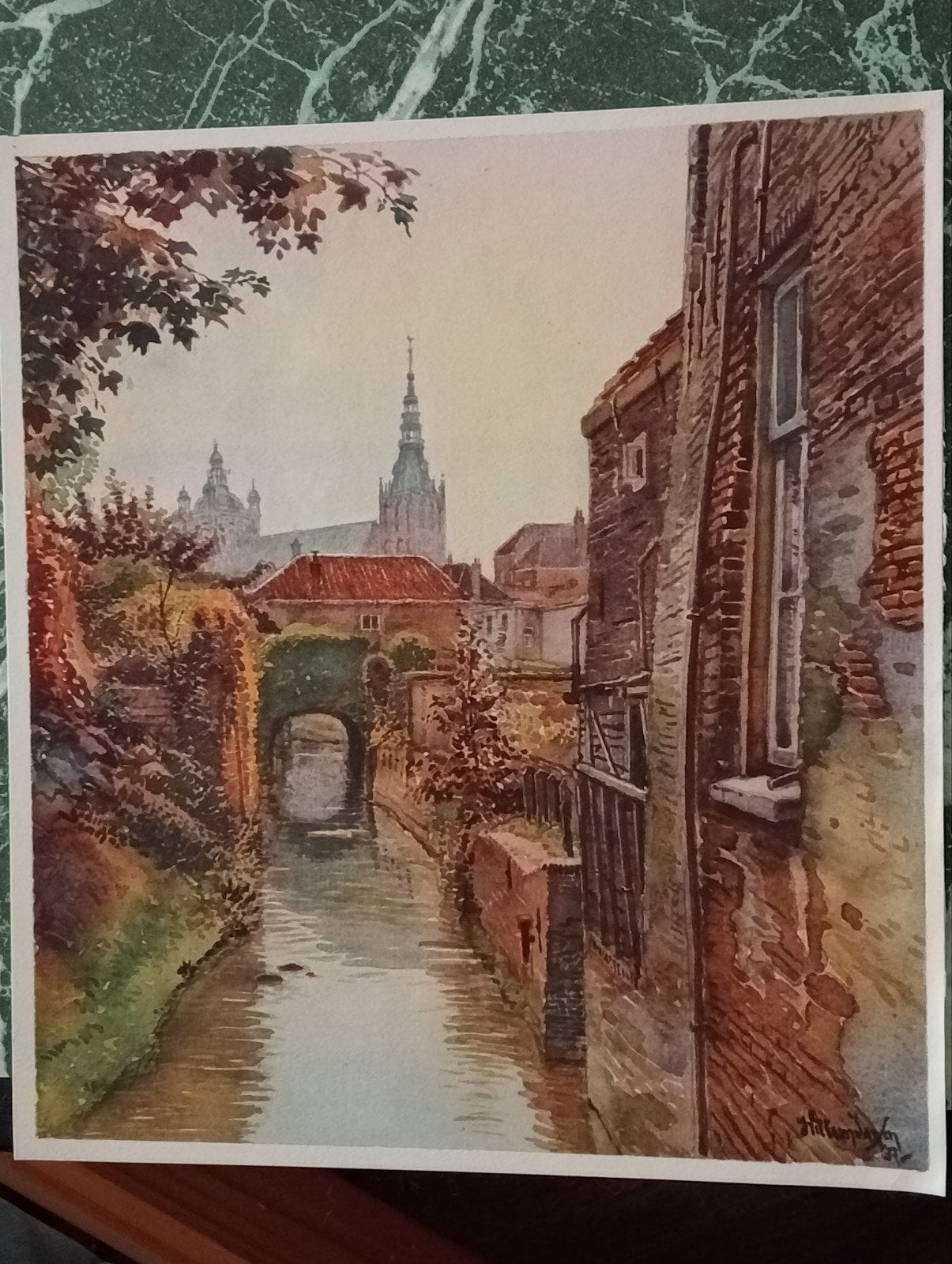 Den Bosch S'Hertogenbosch prent 1937, Verzamelen, Ophalen of Verzenden, Voor 1940, Gebruikt