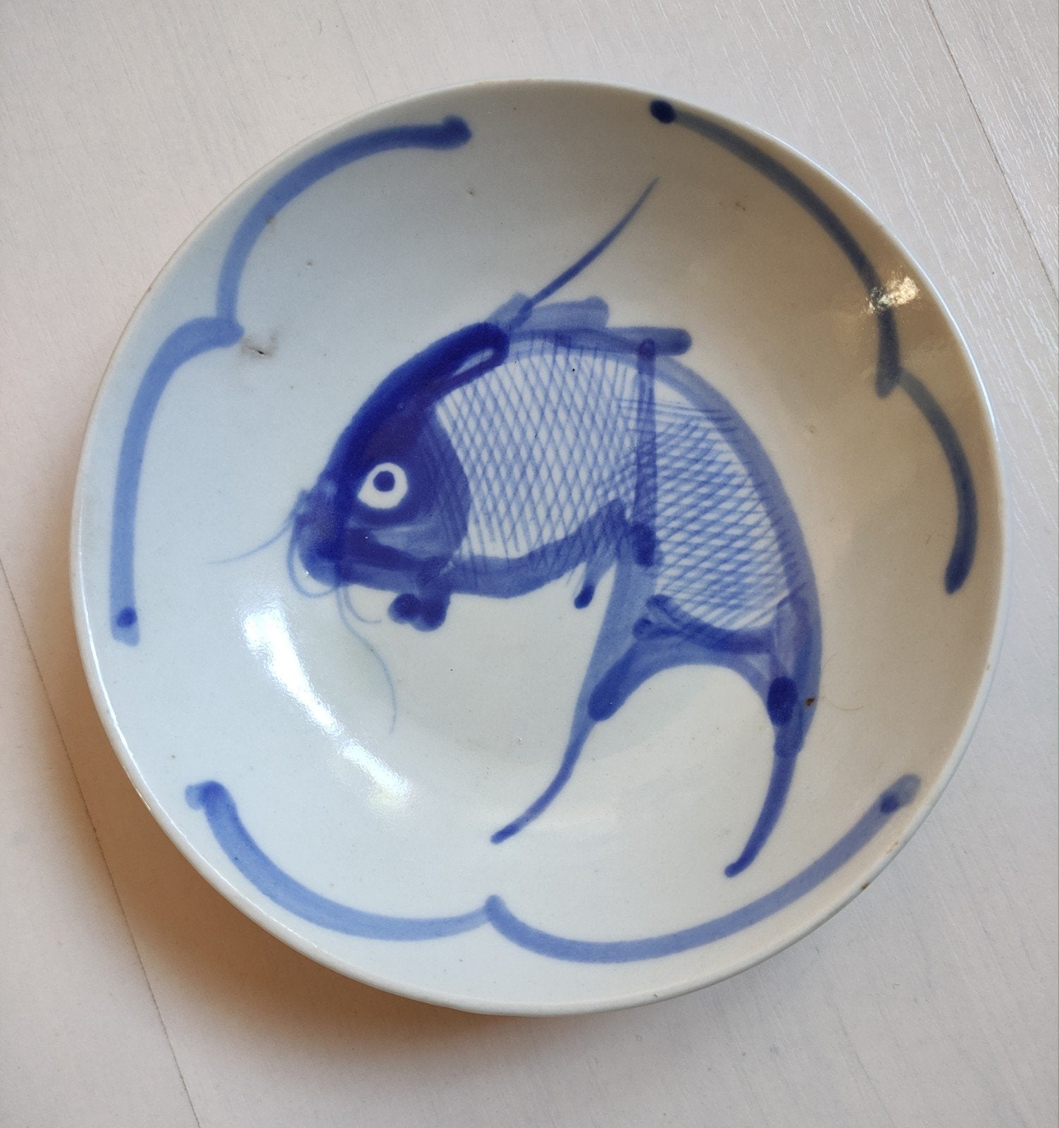 Antiek Chinees schaaltje met karperdecoratie, Antiek en Kunst, Ophalen of Verzenden