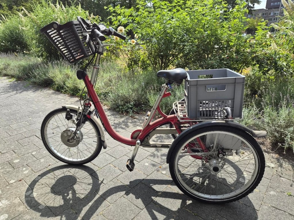 van Raam driewielfiets Maxi met trapondersteuning, Ophalen, Gebruikt, Verstelbare zitting