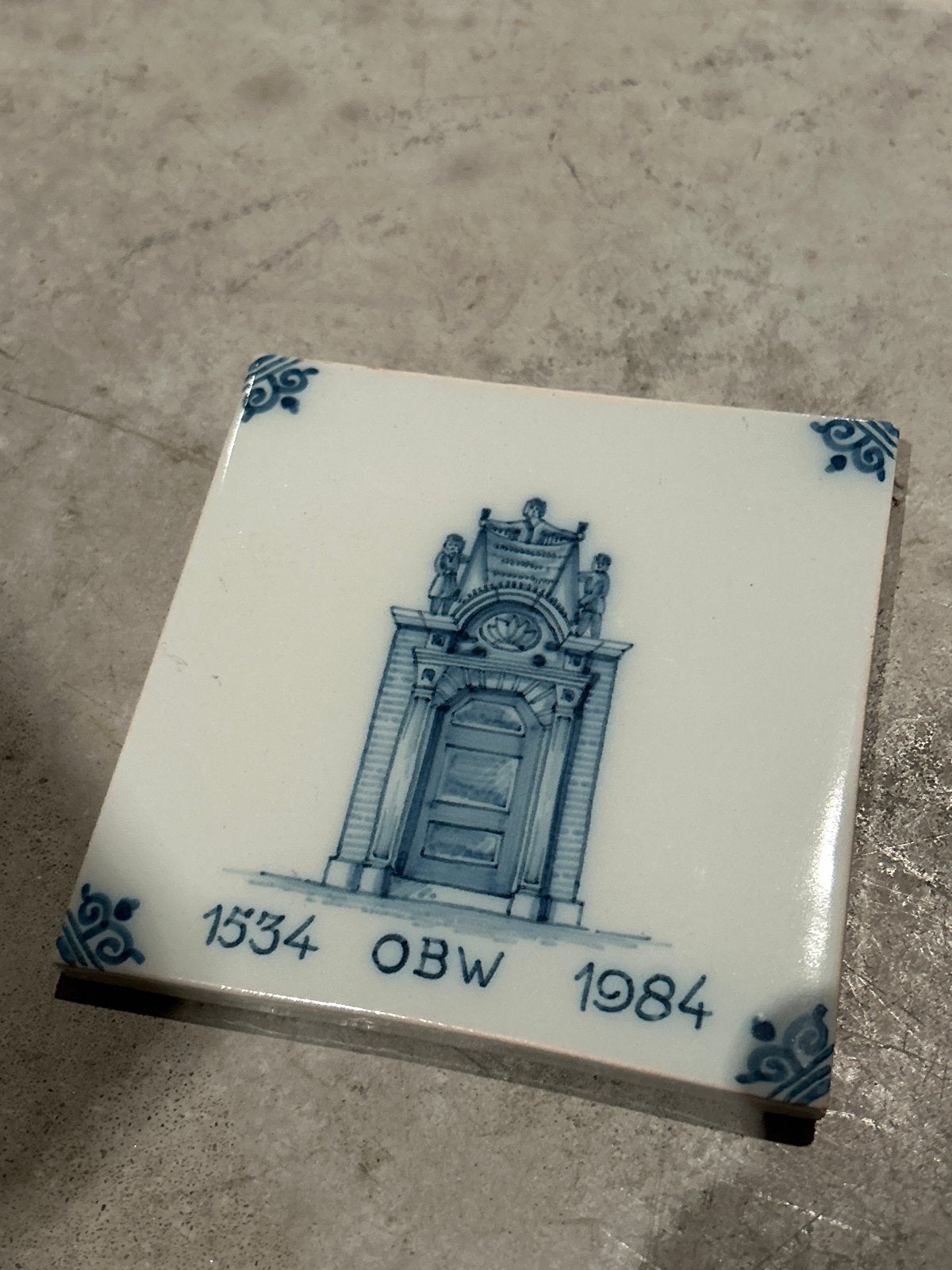 Delfts Blauw Tegeltje 1534 OBW 1984, Ophalen