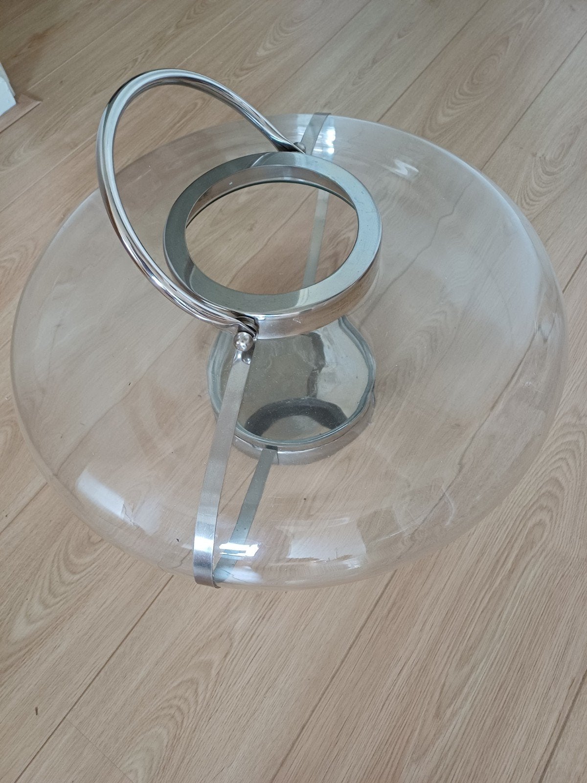 Groot glazen windlicht Riverdale, Ophalen, Gebruikt, Glas