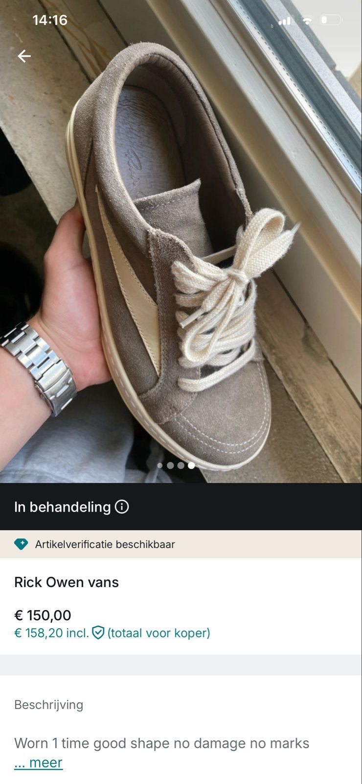 Rick Owens Vans - Zo goed als nieuw, Kleding | Heren, Ophalen of Verzenden, Zo goed als nieuw, Bruin, Sneakers of Gympen