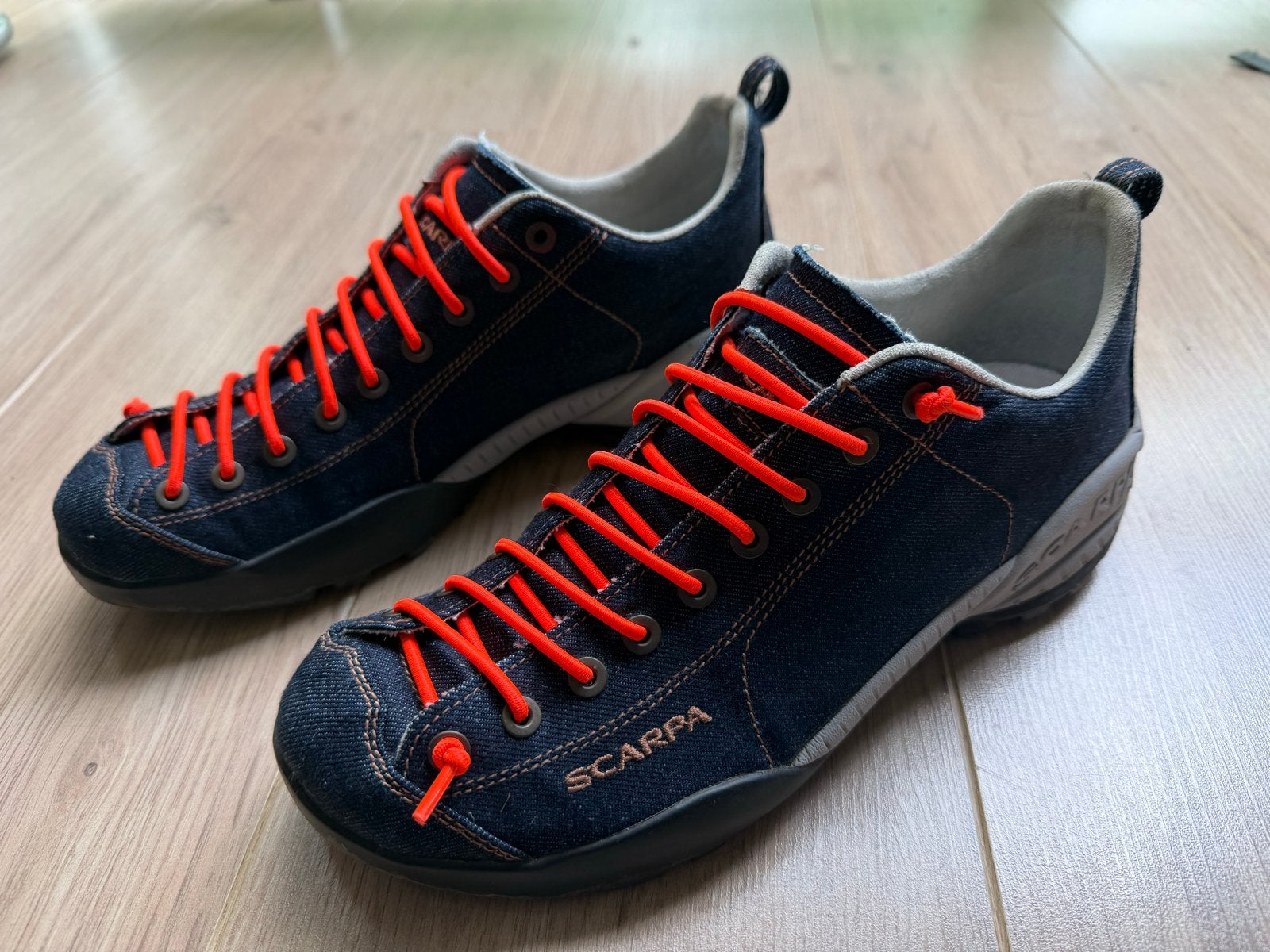 Denim Scarpa lage wandelschoenenmet - maat 40, Blauw, Zo goed als nieuw, Wandelschoenen, Ophalen of Verzenden
