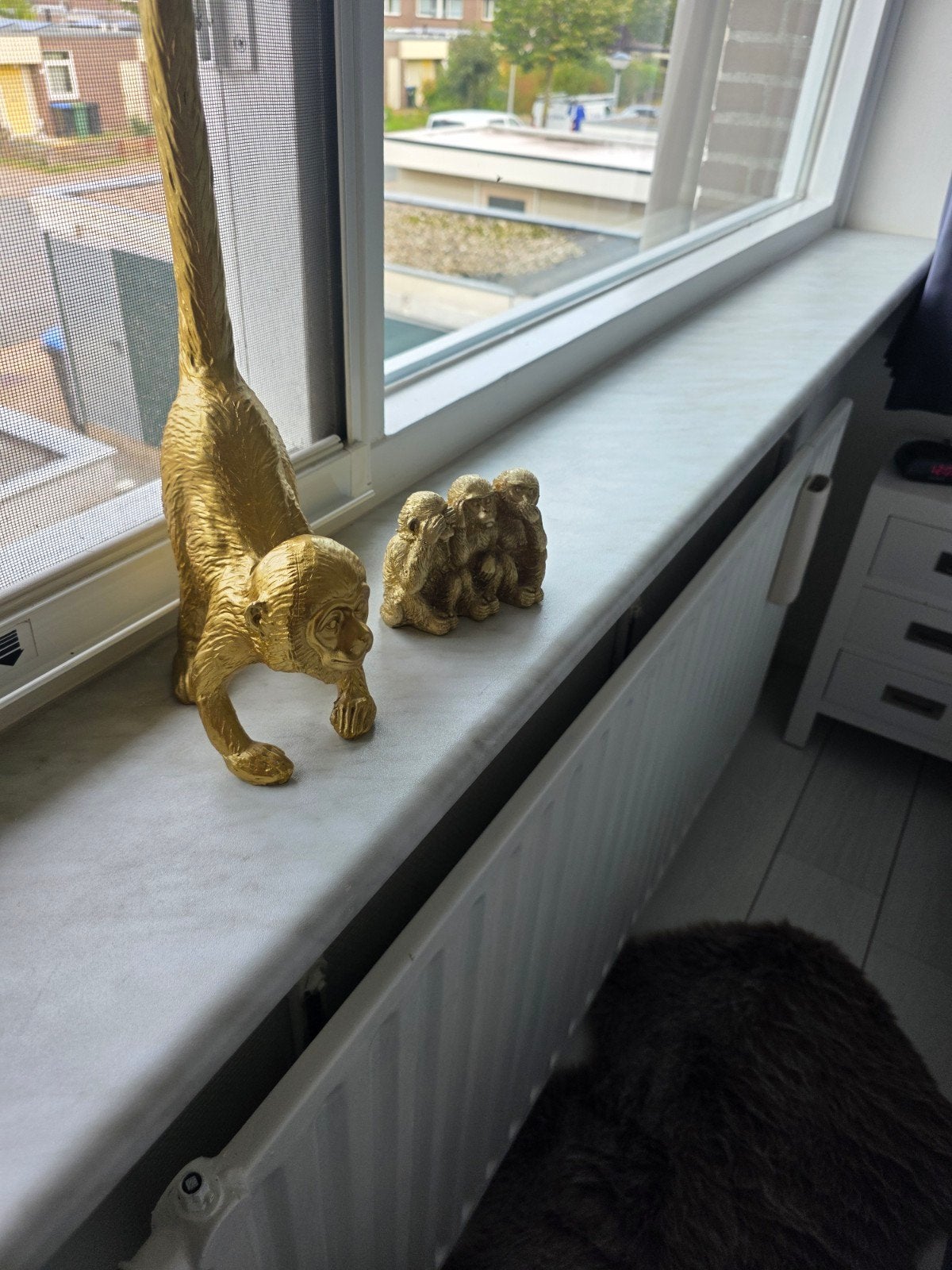 Decoratieve Apen Beeldjes - Goudkleurig, Ophalen of Verzenden