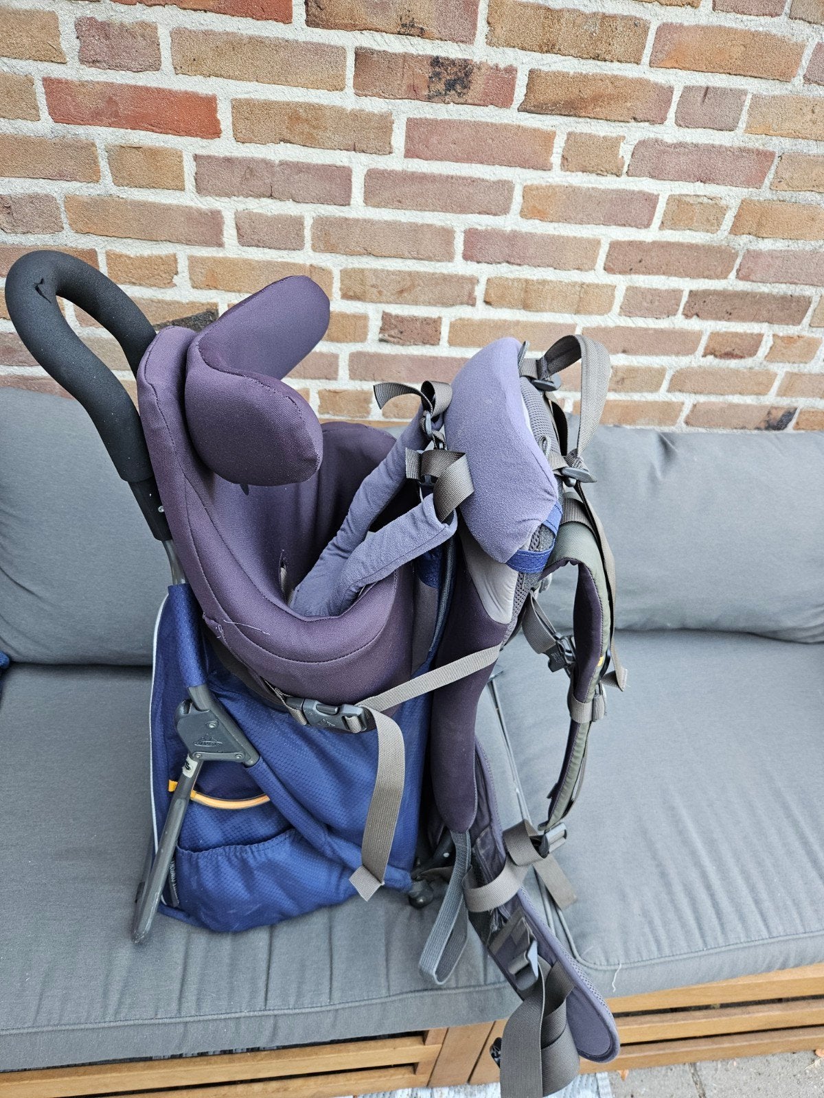 Vaude rugdrager met oa verstelbare hoofdsteun, zonnescherm, Kinderen en Baby's, Ophalen, Gebruikt, Rug, Overige merken