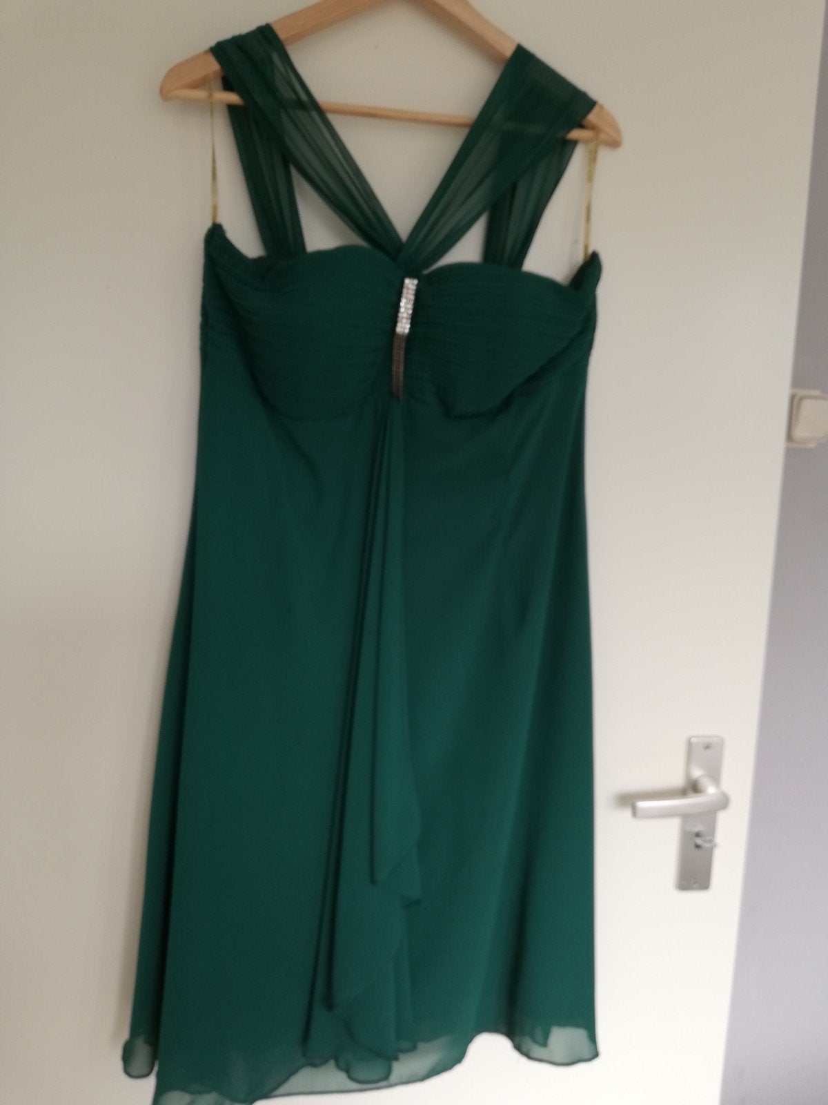 feest jurk, Kleding | Dames, Ophalen of Verzenden, Zo goed als nieuw, Groen, Galajurk