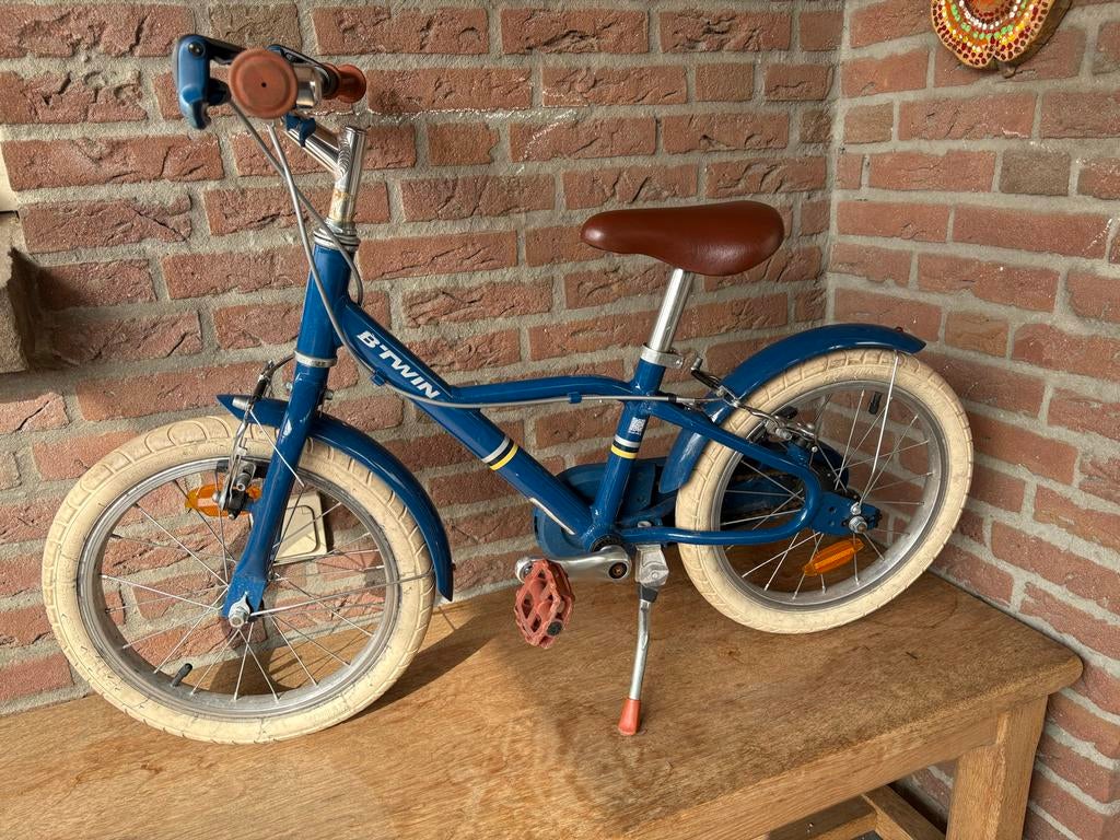 BTWIN Kinderfiets 16 inch 900 Alu City Blauw, Ophalen of Verzenden, Gebruikt, 16 tot 20 inch