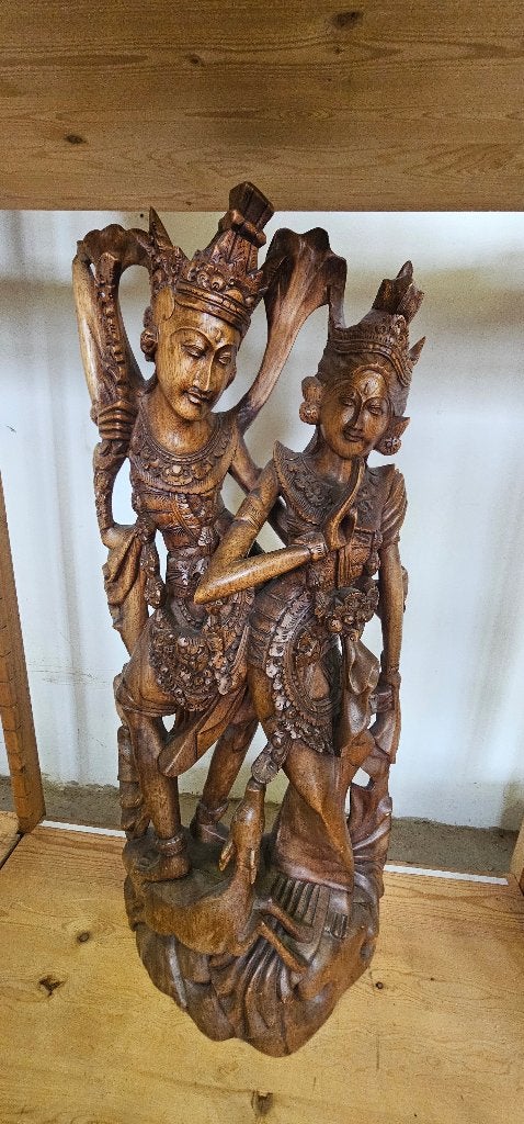 UITVERKOOP: RAMA & SITA Balinees, Ophalen, Handgemaakt, 1 meter - 2 meter, Beeld