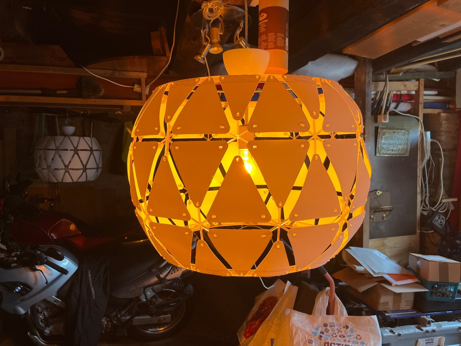 Moderne hanglamp wit -Philips, Ophalen of Verzenden, Zo goed als nieuw, Kunststof, E27 (groot)