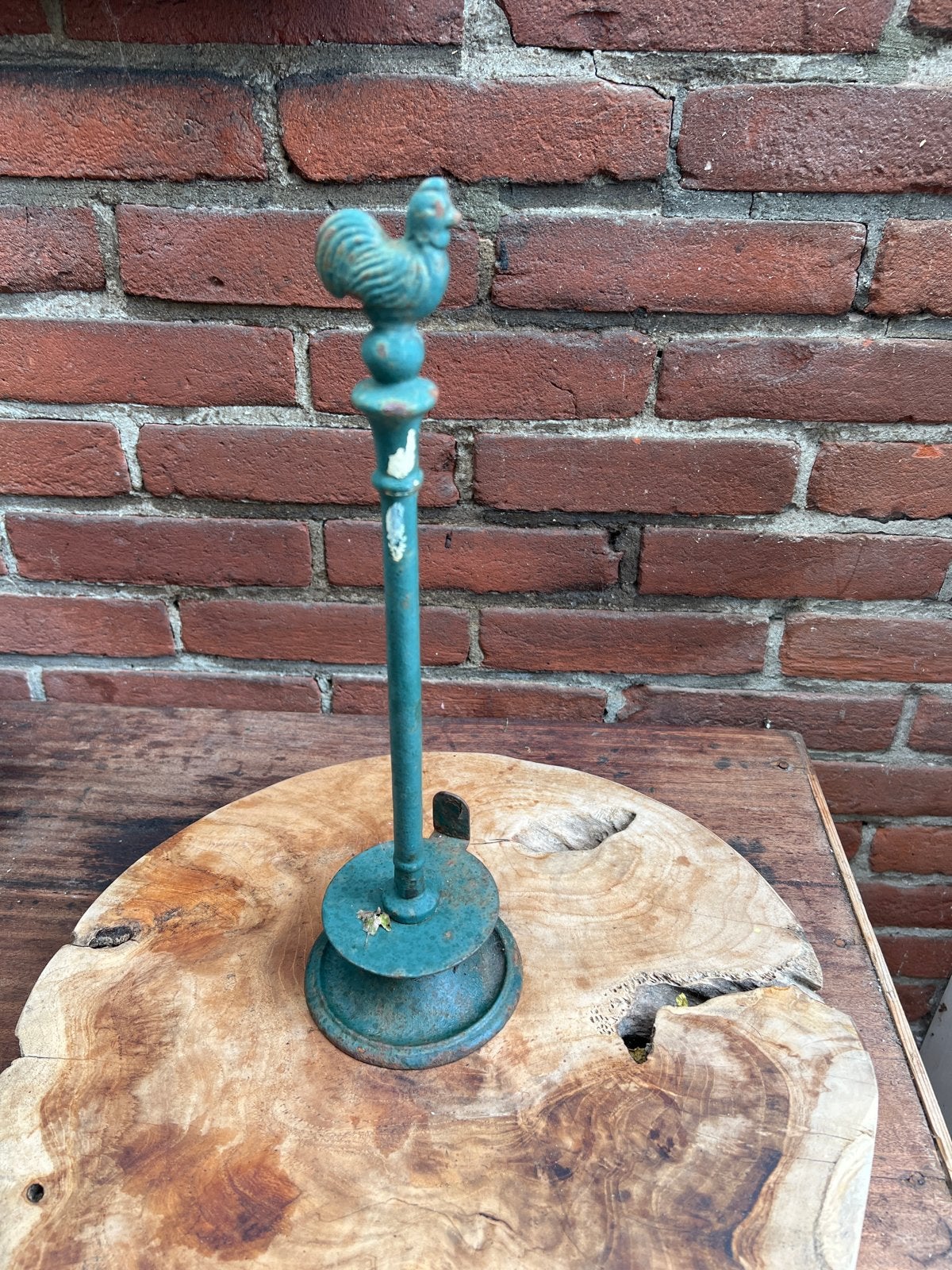 Vintage Keukenrolhouder met haan - Metaal, Ophalen of Verzenden, Metaal, Meerkleurig, Overige merken