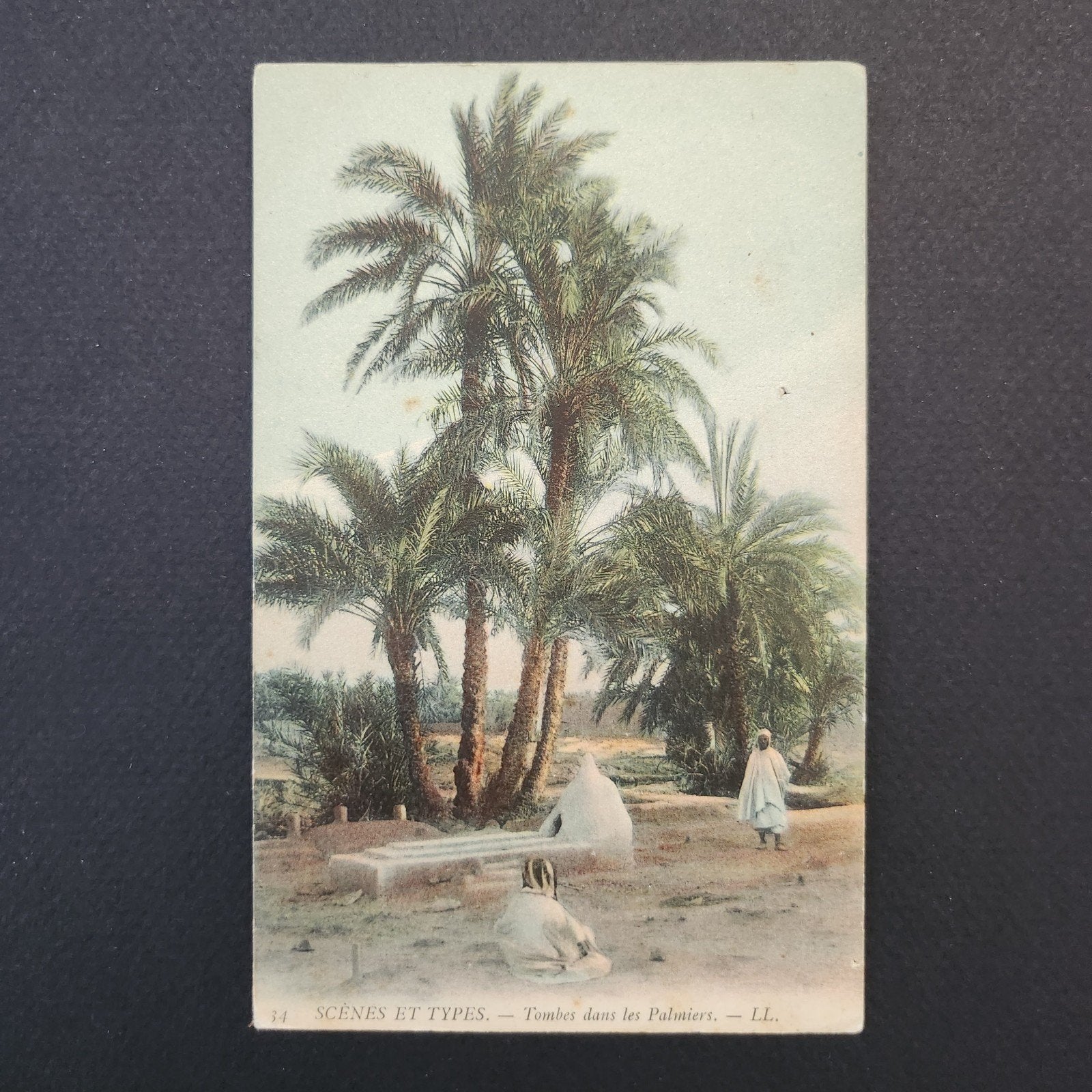 Oude Ansichtkaart: Graven tussen Palmbomen, Tunesië, Verzenden, Voor 1920