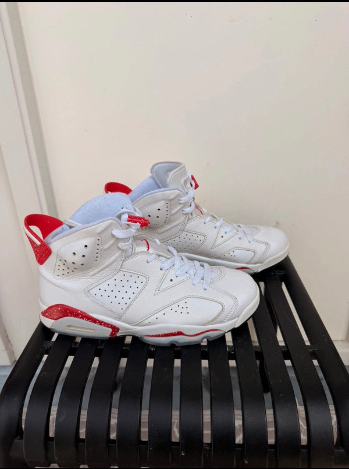 Nike Jordan Air 6 retro white/infrared maat 40,5, Ophalen, Zo goed als nieuw