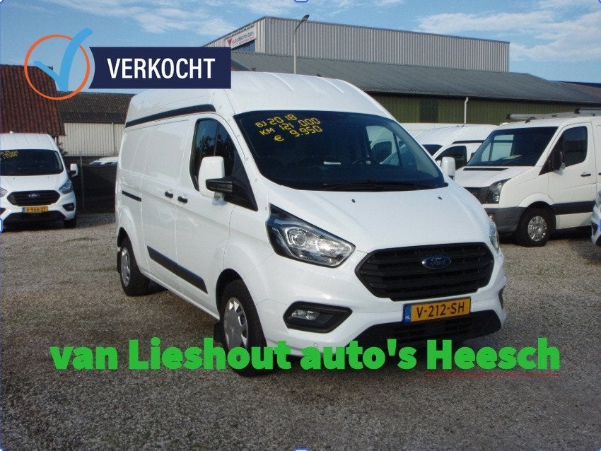 Ford Transit Custom 320 L2H2 Trend nette auto 121393km bj 18, 4 cilinders, Wit, Origineel Nederlands, Bedrijf