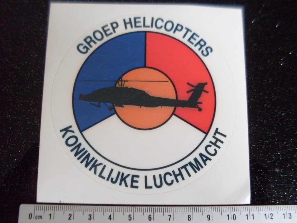 sticker groep helicopters koninklijke luchtmacht KLu logo, Verzenden, Zo goed als nieuw, Bedrijf of Vereniging