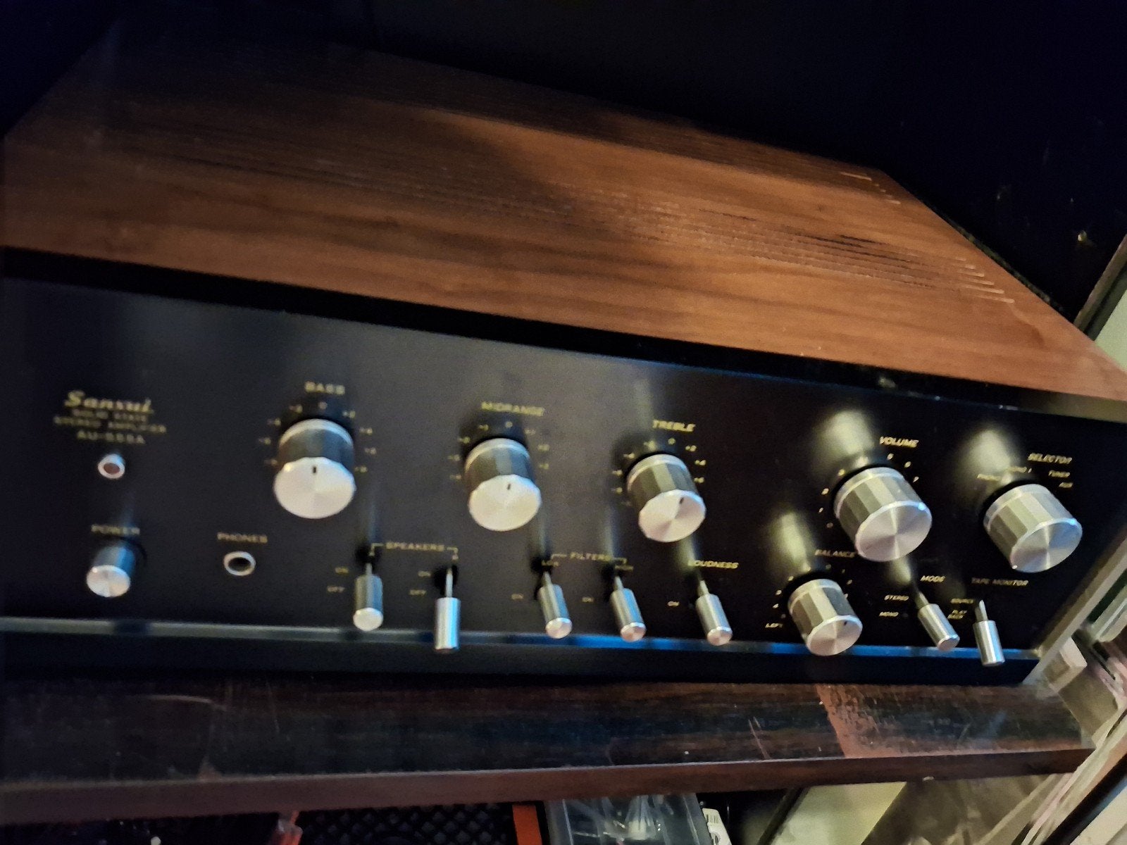Sansui AU-555A Stereo Versterker - Vintage Audio, Gebruikt, Ophalen, Overige merken, Minder dan 60 watt