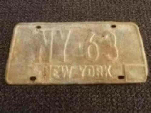 Kentekenplaat licenseplate New York 2 USA, Verzenden, Gebruikt, Auto's
