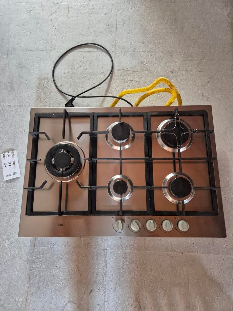 ETNA Inbouw Gasfornuis met 5 Kookzones, Witgoed en Apparatuur, Kookplaten, Ophalen, Zo goed als nieuw, Inbouw, Gas