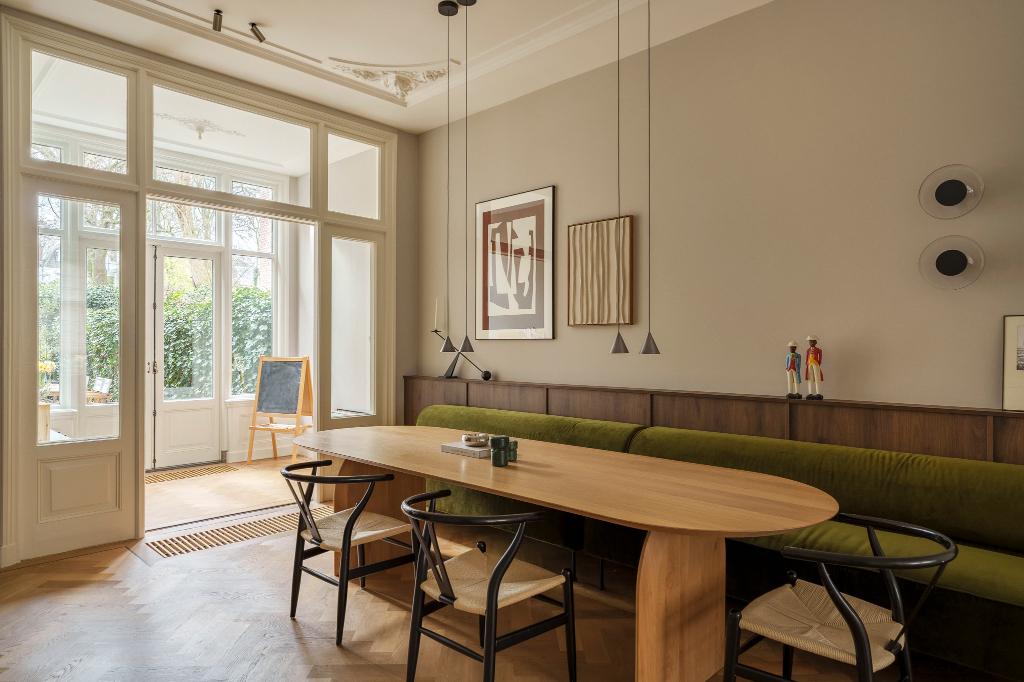 Studio Henk Slot eettafel 300x100cm, Ophalen, Gebruikt, Eikenhout, 200 cm of meer