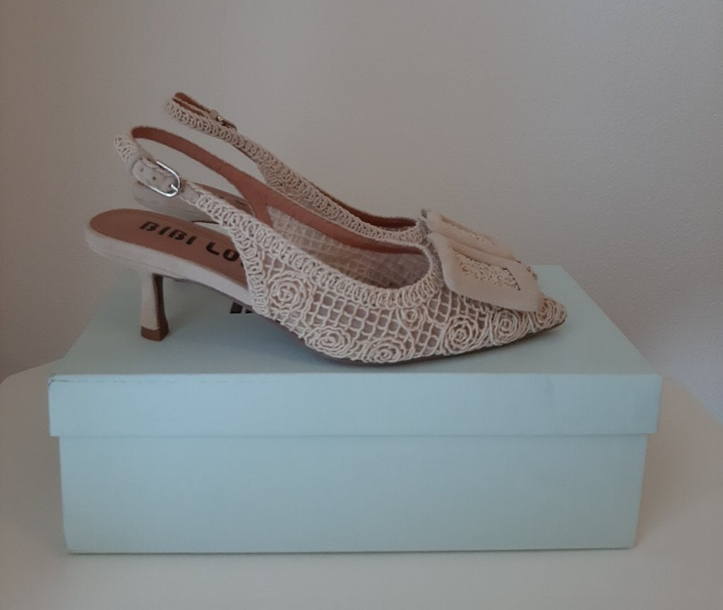 Bibi Lou prachtige Slingback pumps maat 37, Pumps, Beige, Ophalen of Verzenden, Bibi Lou