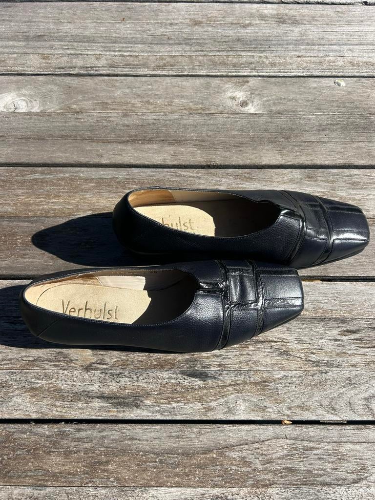 Verhulst zwarte instappers, maat 38.5, Kleding | Dames, Schoenen, Ophalen of Verzenden, Zo goed als nieuw, Zwart