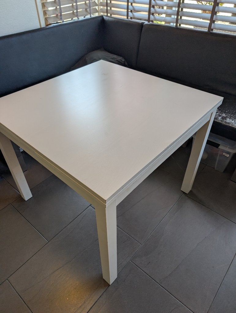 Ikea uitschuiftafel wit, Huis en Inrichting, Ophalen, Gebruikt, 50 tot 100 cm, 100 tot 150 cm