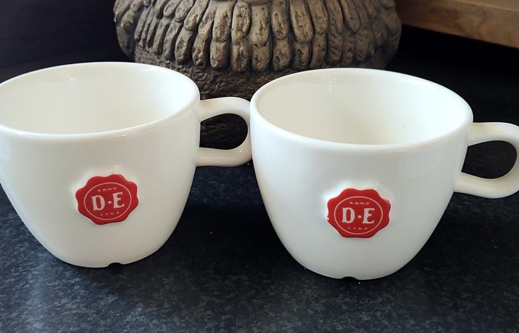 2x Douwe Egberts kopjes (mosa) 180 ml, Ophalen of Verzenden